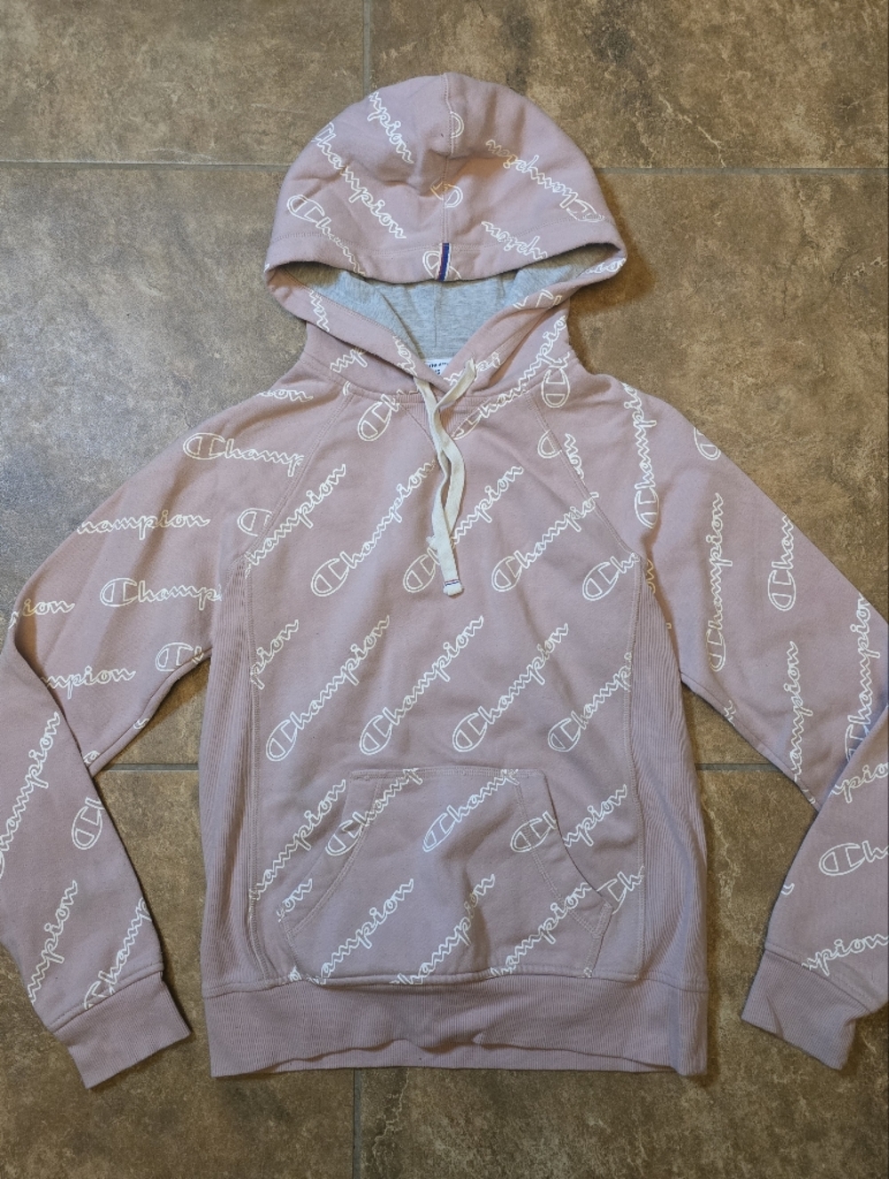 Dust Pink | CHAMPION | Logo Hoodie Long Sleeve